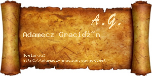 Adamecz Gracián névjegykártya